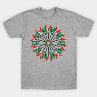 Electric Guitar Wreath - Christmas Guitar design T-Shirt